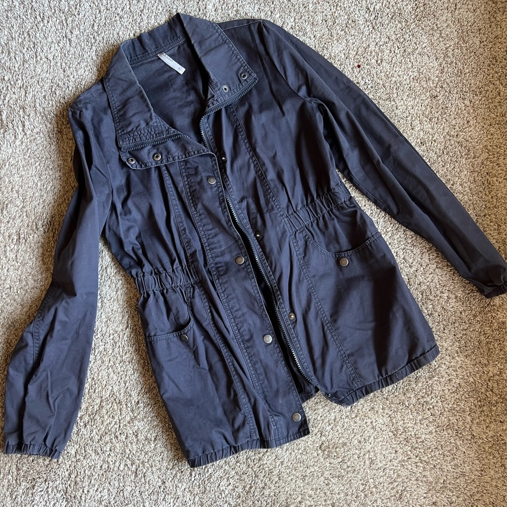 Old Navy Charcoal Navy Blue Jacket Size Medium